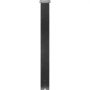 Poste de buzón VEVOR negro, poste de metal rectangular con orificios de montaje.