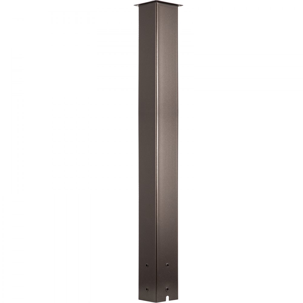 Buzón VEVOR en color marrón oscuro, diseño cuadrado de metal elegante y duradero.