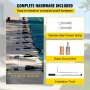VEVOR Cubierta de seguridad para piscina de 16 x 40 pies, cubierta de piscina enterrada apta para material de polipropileno, cubierta de seguridad rectangular para piscina verde, cubierta de seguridad de malla sólida para piscina cubierta de seguridad de invierno