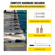 La cubierta de seguridad para piscina VEVOR se adapta a la cubierta de seguridad para piscina enterrada rectangular de 20 x 40 pies, malla verde con escalones en el extremo central de 4 x 8 pies, cubierta de seguridad sólida para piscina, cubierta de seguridad de invierno