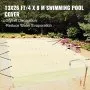 VEVOR Cubierta de seguridad para piscinas rectangulares de 12 x 25 pies, cubierta de seguridad para piscina con agujeros de drenaje, cubierta de malla para piscina, cubierta de seguridad de invierno d