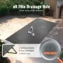VEVOR Cubierta de seguridad para piscinas rectangulares de 12 x 25 pies, cubierta de seguridad para piscina con agujeros de drenaje, cubierta de malla para piscina, cubierta de seguridad de invierno d