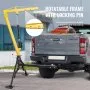 VEVOR Grúa hidráulica para camioneta, capacidad de 1000 libras, giro de 360°, grúa montada en enganche con tres capacidades de pluma de 500 libras, 750 libras y 1000 libras, para levantar mercancías en construcción, silvicultura, fábrica