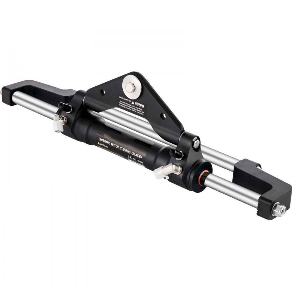 Cilindro de dirección hidráulica VEVOR 300HP, dirección hidráulica de montaje frontal Kit de dirección marina fuera de borda hidráulica sin manguera hidráulica y timón para sistema de dirección de barco fuera de borda