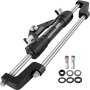 Cilindro de dirección hidráulica VEVOR 300HP, dirección hidráulica de montaje frontal Kit de dirección marina fuera de borda hidráulica sin manguera hidráulica y timón para sistema de dirección de barco fuera de borda