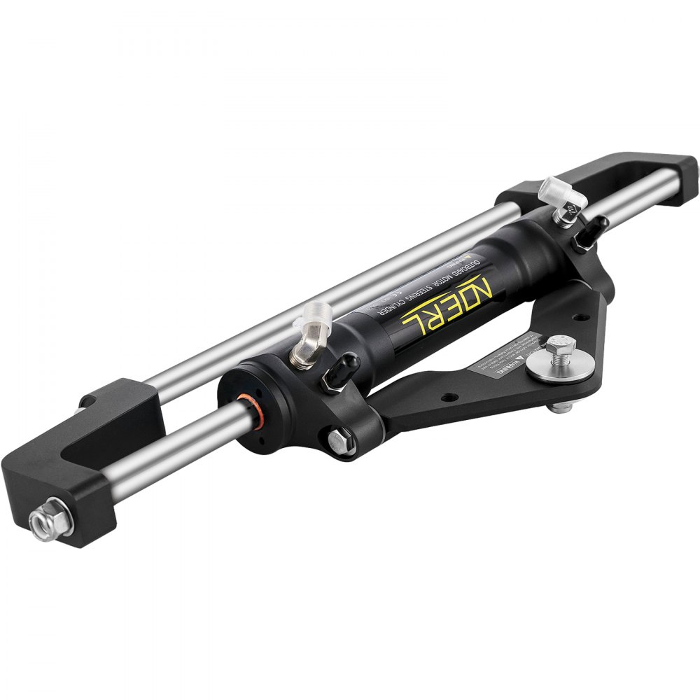 Cilindro de dirección hidráulica VEVOR de 300 HP, montaje frontal, cilindro de dirección hidráulico externo para sistema de dirección de embarcaciones marinas.