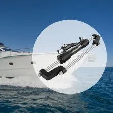 Cilindro de dirección hidráulica VEVOR 300HP, dirección hidráulica, montaje frontal, cilindro de dirección externo hidráulico para sistema de dirección de barco marino