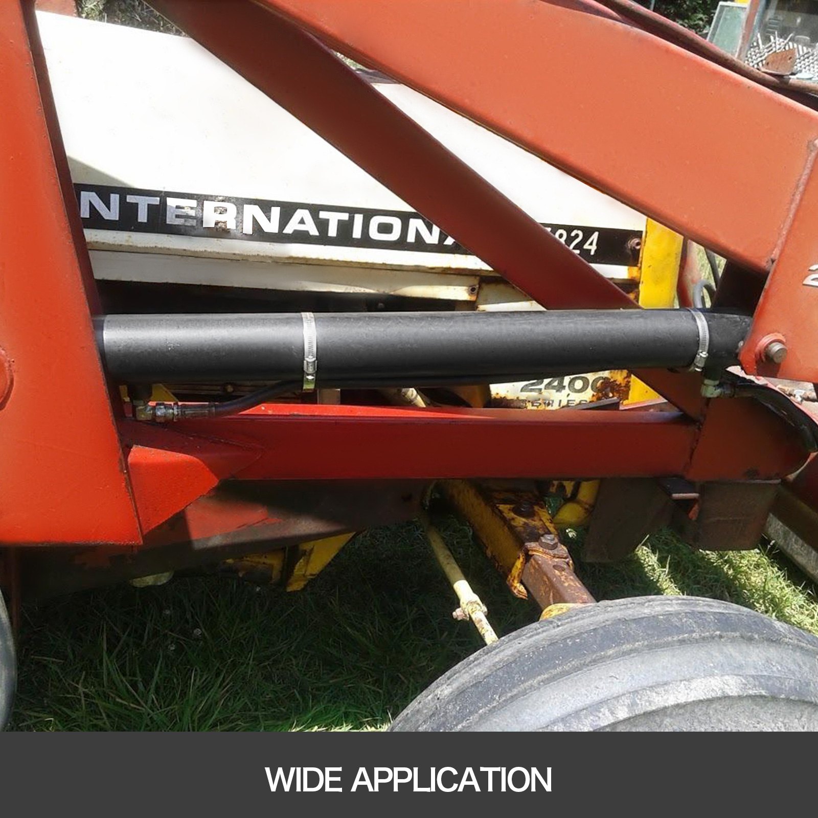 Cilindro hidráulico VEVOR de 2" de diámetro y 36" de carrera, cilindro de ariete hidráulico de 3000 psi, cilindro hidráulico de elevación con tubo transversal soldado de doble efecto y puerto SAE6 (2 x 36)
