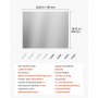 VEVOR Protector contra Salpicaduras 760 x 610 x 0,7 mm, Panel Antisalpicaduras de Acero Inoxidable, Panel Metálico de Pared para Campana Extractora, Orificios Pretaladrados, para Estufa, Cocina