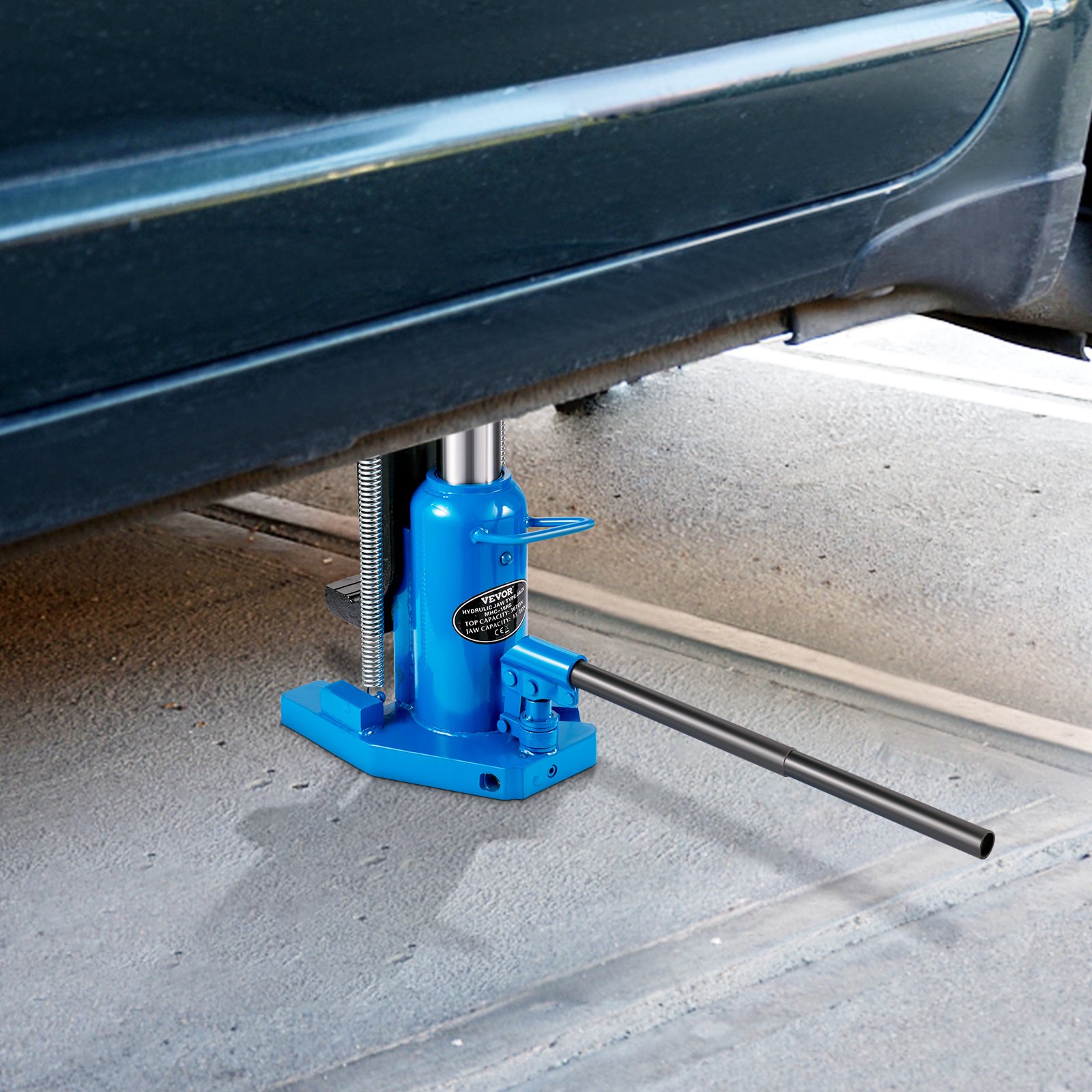 Gato hidráulico VEVOR con punta de pie, 15 toneladas con elevación de gato con punta de punta, 30 toneladas con capacidad de elevación superior Gato para máquina, 6-1/5 pulg. Gato hidráulico con punta de pie Stork Air, Gato hidráulico con garra de acero para trabajo pesado