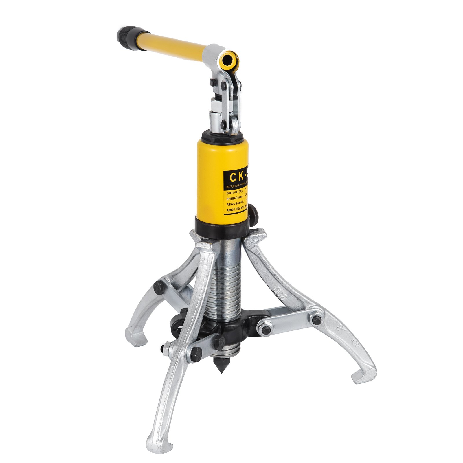 Extractor hidráulico VEVOR 5T, extractor de engranajes hidráulicos, juego de extractor de 3 mordazas, extractor de cojinetes hidráulicos 3 en 1, kit de herramientas de cilindro de extracción de cojinetes de tres brazos
