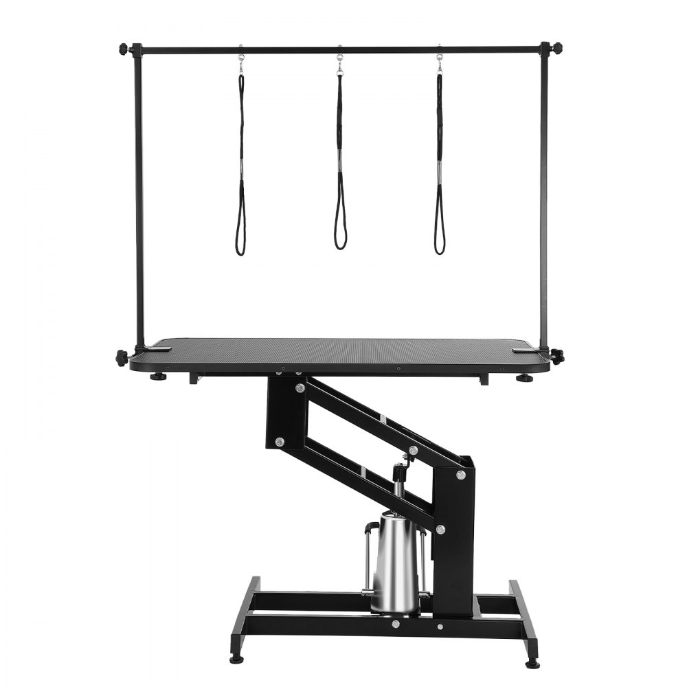 VEVOR Mesa Hidráulica para Cuidado de Mascotas 108x61 cm Brazo de Aseo para Perros Estación de Aseo para Perros Altura Ajustable 56,2-101 cm Mesa Antideslizante para Perros Carga Máxima de 182 kg