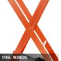 VEVOR Tijera hidráulica de 500 libras de capacidad, mesa elevadora de carro, altura de elevación de 28.5 pulgadas, mesa elevadora de tijera manual con 4 ruedas y bomba de pie, carro hidráulico elevador para manejo de materiales, naranja