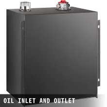 Tanques de aceite hidráulico VEVOR Tanque de combustible de 25 galones Depósito de acero hidráulico de servicio pesado, Tanques de transferencia de gasolina, Depósito hidráulico con tapa de ventilación de filtro de indicador de temperatura de colador para tractores y camiones