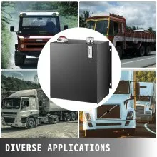 Tanques de aceite hidráulico VEVOR Tanque de combustible de 25 galones Depósito de acero hidráulico de servicio pesado, Tanques de transferencia de gasolina, Depósito hidráulico con tapa de ventilación de filtro de indicador de temperatura de colador para tractores y camiones