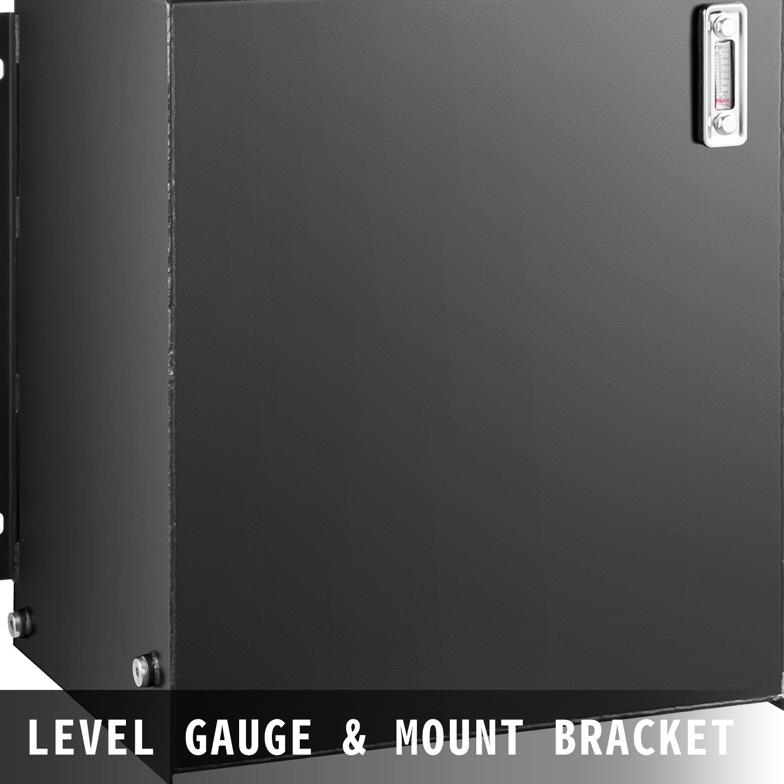 VEVOR Tanques de Aceite Hidráulico Negro 25 Galones, 61 x 53 x 33 cm, Acero Hidráulico de Servicio Pesado, Tanques de Transferencia de Gasolina con Filtro Indicador de Temperatura Respiradero