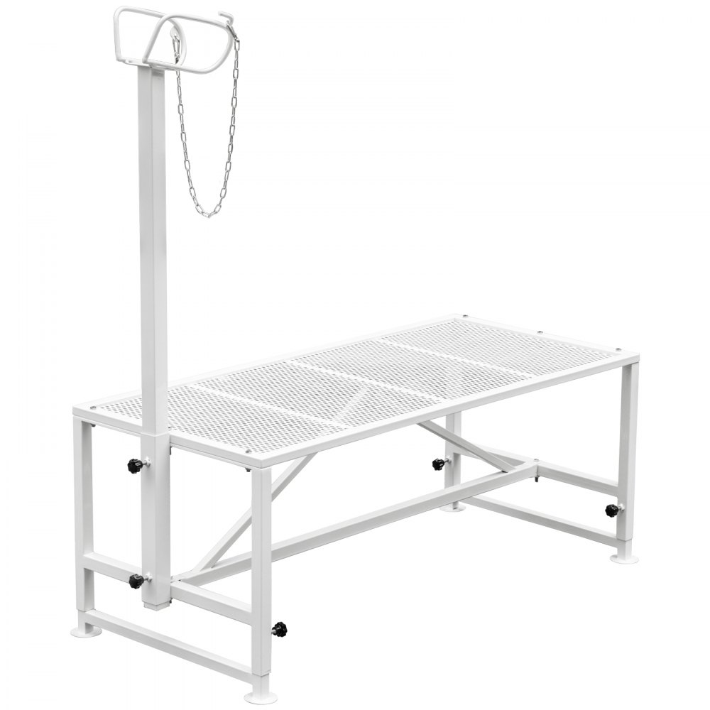 VEVOR - Soporte para ganado (51 x 23 pulgadas), con cabezal recto, para esquilar cabras y ovejas, con estructura metálica.