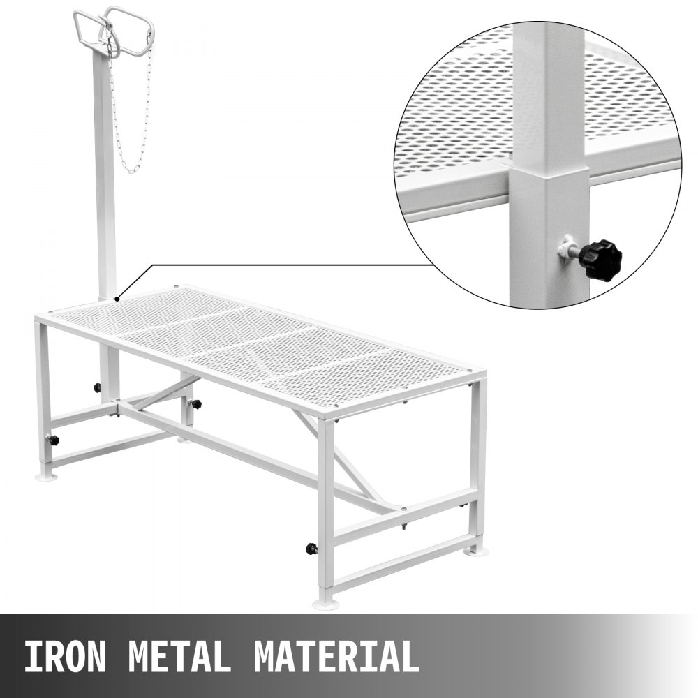 VEVOR - Soporte para ganado (51 x 23 pulgadas), con cabezal recto, para esquilar cabras y ovejas, con estructura metálica.