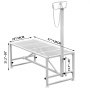 VEVOR - Soporte para ganado (51 x 23 pulgadas), con cabezal recto, para esquilar cabras y ovejas, con estructura metálica.