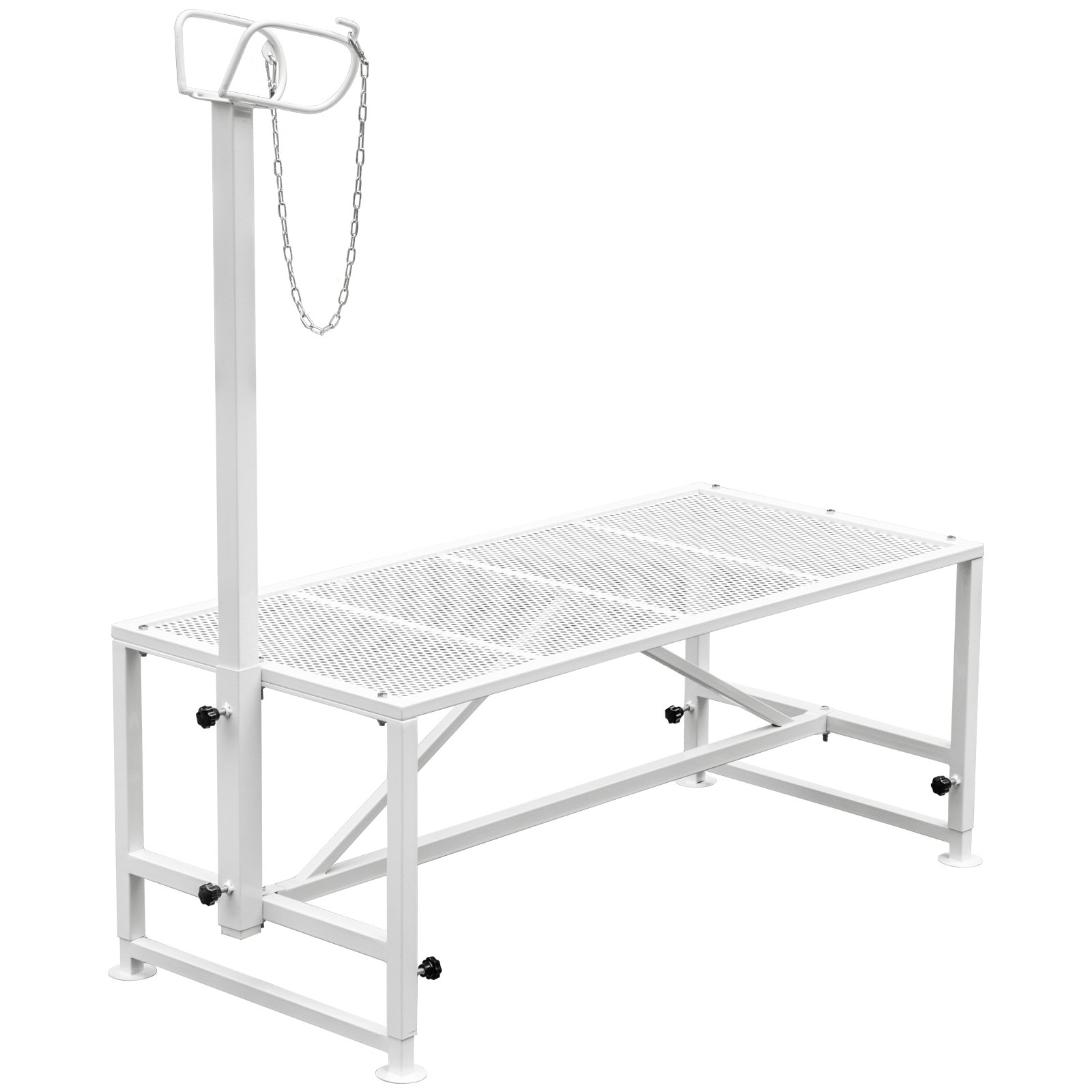 VEVOR - Soporte para ganado (51 x 23 pulgadas), con cabezal recto, para esquilar cabras y ovejas, con estructura metálica.