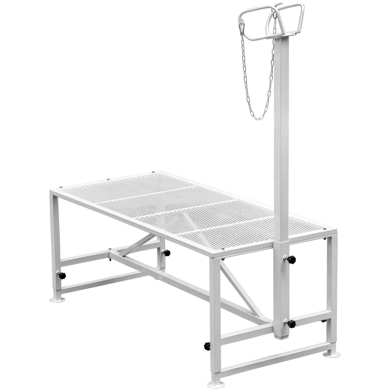 VEVOR - Soporte para ganado (51 x 23 pulgadas), con cabezal recto, para esquilar cabras y ovejas, con estructura metálica.