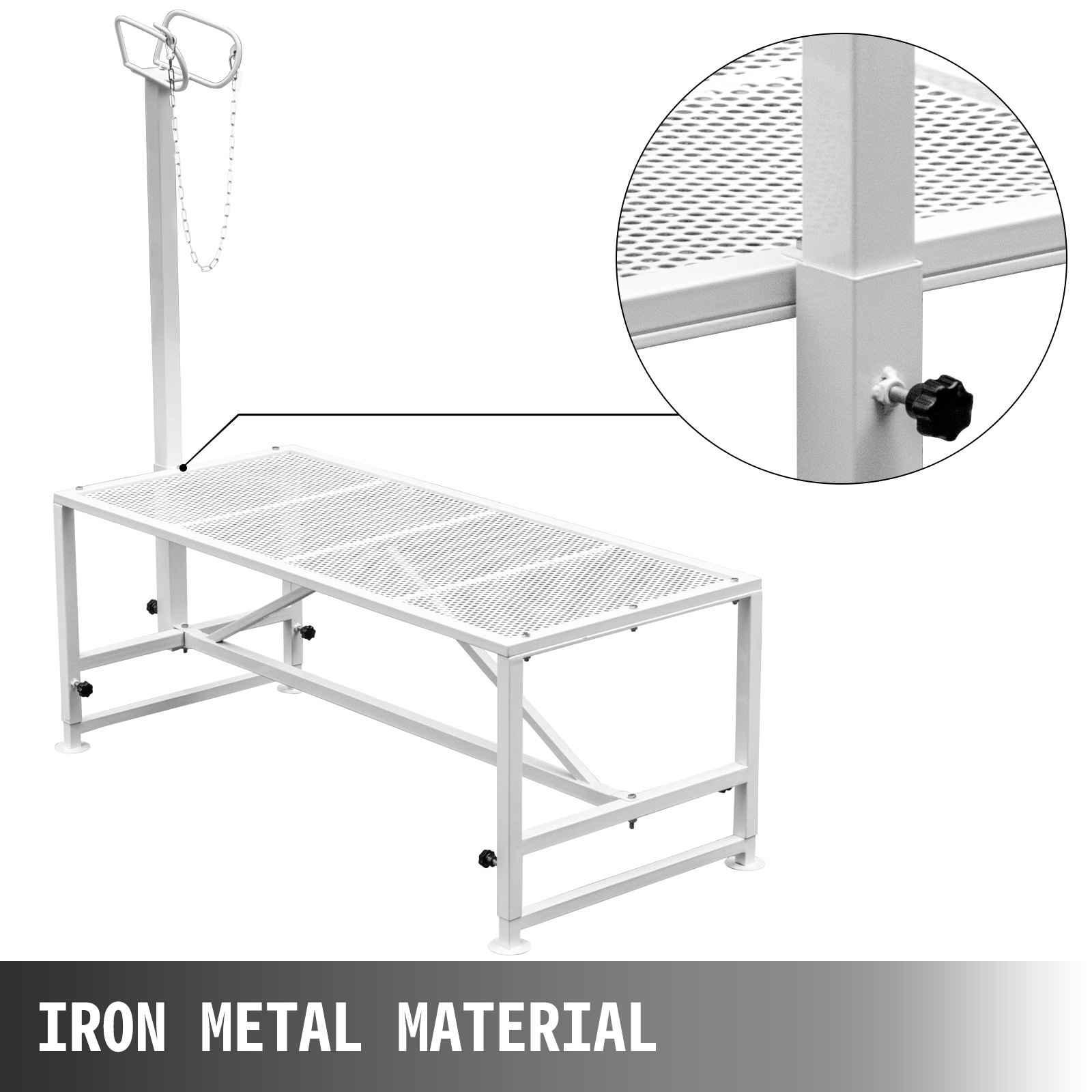 VEVOR - Soporte para ganado (51 x 23 pulgadas), con cabezal recto, para esquilar cabras y ovejas, con estructura metálica.