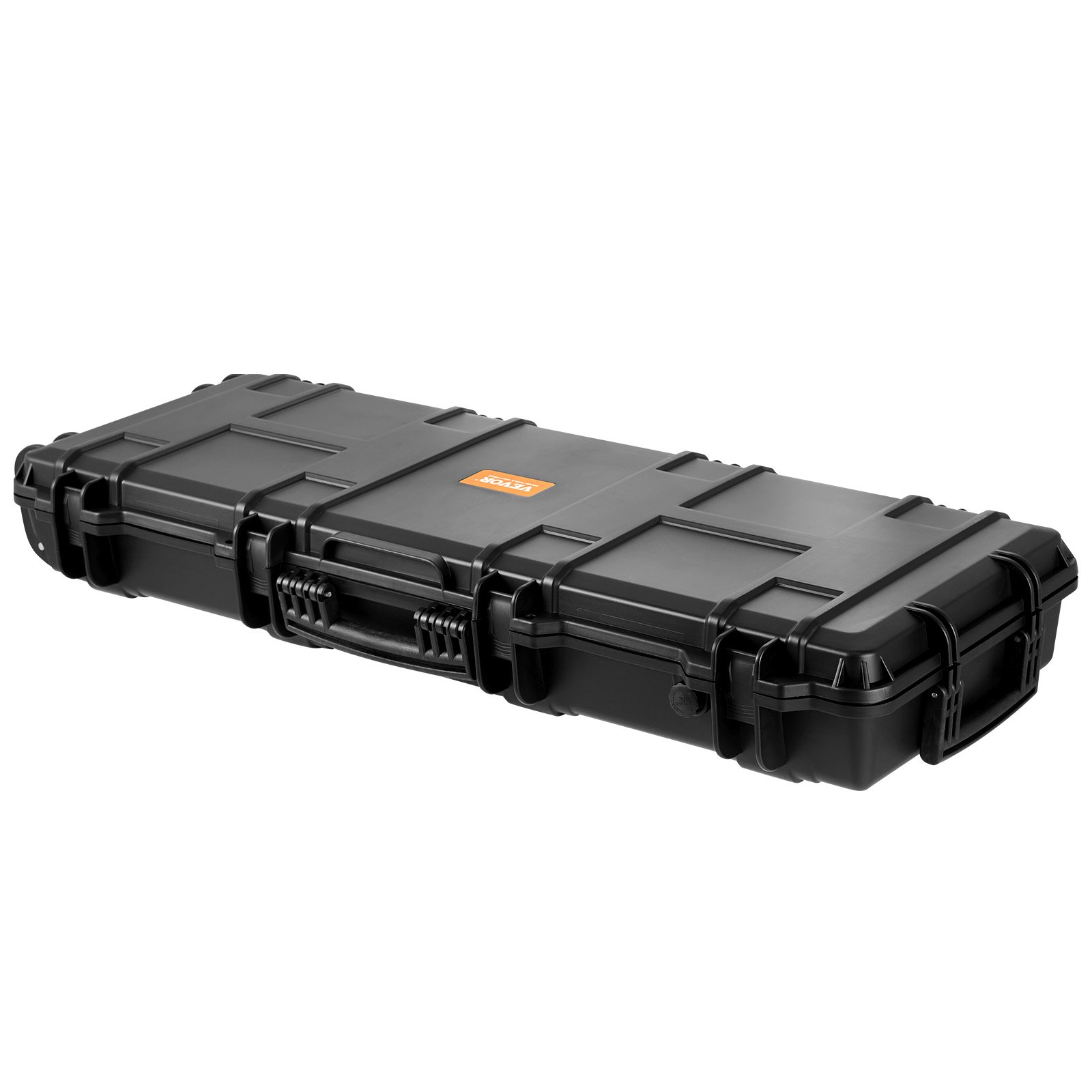 Estuche táctico VEVOR negro con cierres seguros y asa duradera.