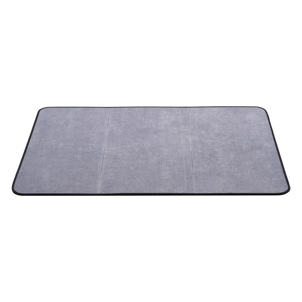 VEVOR - Alfombrilla para silla de oficina de 91 x 122 cm para suelos duros, protector de suelo para sillas con ruedas, superficie de pana, antideslizante y fácil de limpiar, se desliza suavemente debajo del escritorio para el hogar y la oficina (gris)