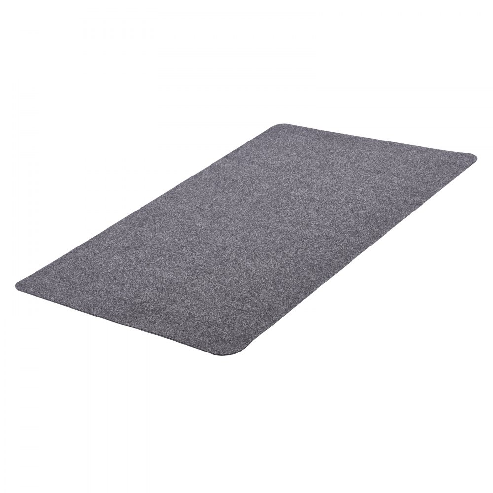 VEVOR - Alfombrilla para silla de oficina de 140 x 89 cm para suelos duros, protector de suelo para sillas con ruedas, superficie de poliéster, antideslizante y fácil de limpiar, se desliza suavemente debajo del escritorio para el hogar y la oficina (gris oscuro)