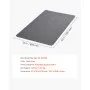 VEVOR - Alfombrilla para silla de oficina de 140 x 89 cm para suelos duros, protector de suelo para sillas con ruedas, superficie de poliéster, antideslizante y fácil de limpiar, se desliza suavemente debajo del escritorio para el hogar y la oficina (gris oscuro)