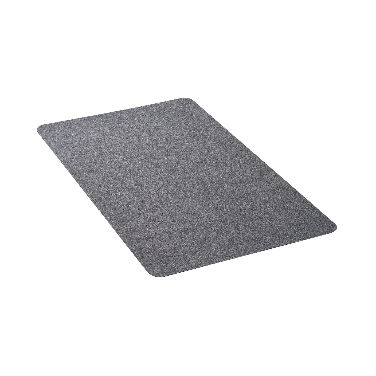 VEVOR - Alfombrilla para silla de oficina de 140 x 89 cm para suelos duros, protector de suelo para sillas con ruedas, superficie de poliéster, antideslizante y fácil de limpiar, se desliza suavemente debajo del escritorio para el hogar y la oficina (gris oscuro)