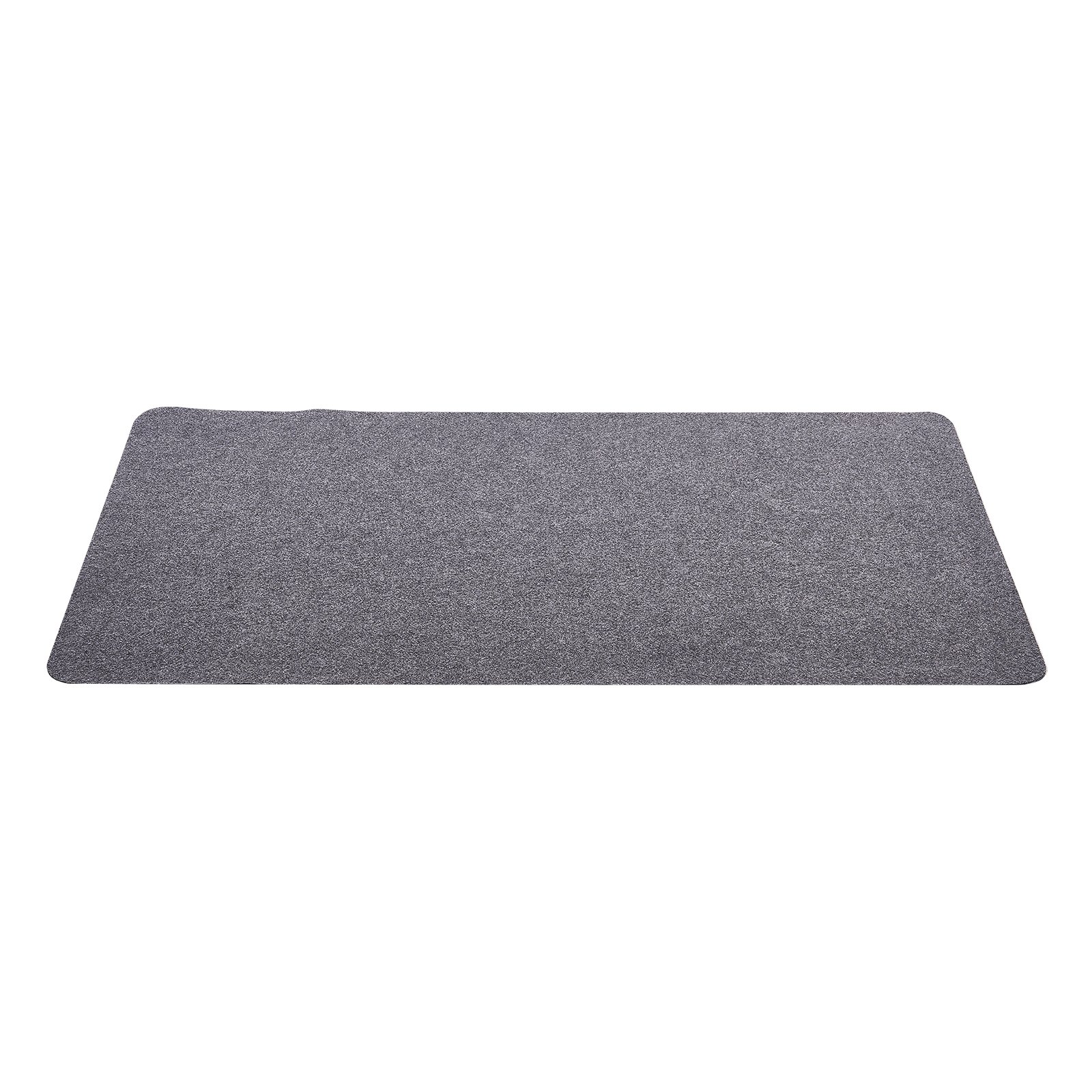 VEVOR - Alfombrilla para silla de oficina de 140 x 89 cm para suelos duros, protector de suelo para sillas con ruedas, superficie de poliéster, antideslizante y fácil de limpiar, se desliza suavemente debajo del escritorio para el hogar y la oficina (gris oscuro)