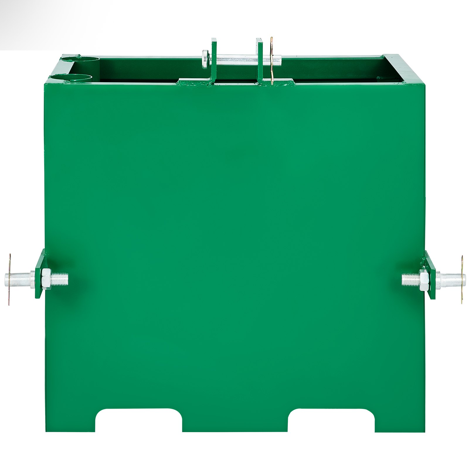 Caja de lastre de 3 puntos VEVOR verde con enganche ajustable y pernos resistentes.