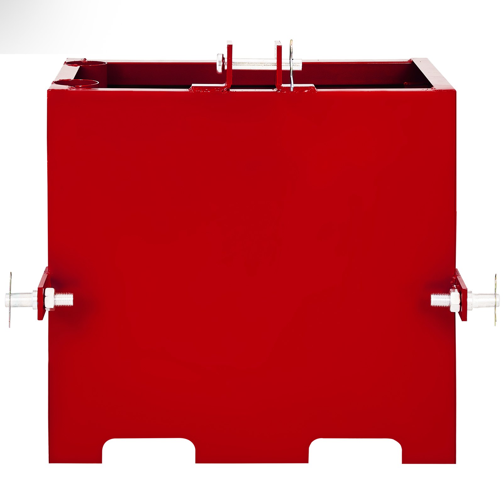 Caja de lastre de 3 puntos VEVOR, capacidad de 800 lb, receptor de enganche estándar de 2 pulgadas, caja de lastre para tractor con volumen de 5 pies cúbicos, acero resistente, compatible con accesorios de tractor de categoría 1, color rojo