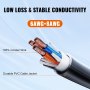 Cable de extensión VEVOR rv con cable 100% de cobre, 6awg + 8awg y cubierta de cable de PVC duradera.