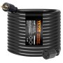 Kit de cable de alimentación y caja de entrada para generador VEVOR de 30 amperios, 40 pies, NEMA L14-30P/L14-30R STW, cable de extensión de alimentación para generador de 10 AWG con conector de bloqueo giratorio, caja de entrada preperforada para vehículos recreativos y exteriores, certificado ETL.