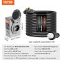 VEVOR 50 Amp Generator Cord and Power Inlet Box Kit, 50FT, NEMA 14-50P/SS2-50R STW 6/3+8/1 AWG Generator Power Cord with Twist Lock Connector, Pre-Drilled Inlet Box for Generator to House, ETL Listed