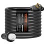 VEVOR 50 Amp Generator Cord and Power Inlet Box Kit, 50FT, NEMA 14-50P/SS2-50R STW 6/3+8/1 AWG Generator Power Cord with Twist Lock Connector, Pre-Drilled Inlet Box for Generator to House, ETL Listed