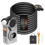 VEVOR 50 Amp Generator Cord and Power Inlet Box Kit, 50FT, NEMA 14-50P/SS2-50R STW 6/3+8/1 AWG Generator Power Cord with Twist Lock Connector, Pre-Drilled Inlet Box for Generator to House, ETL Listed