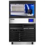 Vista frontal de la máquina para fabricar hielo VEVOR con panel de control digital y depósito de hielo.