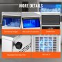 VEVOR Maquina De Hielo Fabricador De Hielo Máquina para Hacer 120-130 Libras Hielo Máquina de Hielo Comercial 45 Pcs