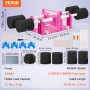 VEVOR Volteador de 4 tazas con base rosa, rodillos de espuma, accesorios, guantes azules y medidas de piezas