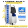 VEVOR Fabricador De Hielo Máquina para hacer hielo comercial máquina de hielo con panel Lcd 400LBS/24H aprobada por Etl con almacenamiento de 350LBS