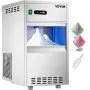 VEVOR Máquina de hielo en escamas comercial, 55 lb/24 h, aprobada por ETL, de acero inoxidable de grado alimenticio, máquina de hielo comercial independiente para restaurantes de mariscos, incluye filtro de agua y cuchara.