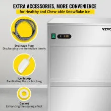 VEVOR Maquina De Hielo Fabricador De Hielo Máquina para Hacer Hielo 154 kg Máquina de Hacer Hielo de Encimera 540 W