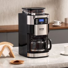 Cafetera de goteo VEVOR de 12 tazas con temporizador de 24 horas para preparación automática