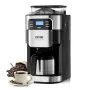 Cafetera VEVOR con molinillo, 8 tazas, cafetera con función de molido y preparación automática, control de intensidad de café de 3 niveles, temporizador de 24 horas, ideal para casa, oficina y restaurante.