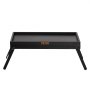 Mesa de cama VEVOR negra con patas plegables, adecuada para desayunar en la cama o usar una computadora portátil.