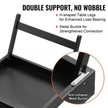 VEVOR Mesa tipo bandeja para cama con patas plegables, bandeja de desayuno de bambú para sofá, cama, comer, refrigerio y trabajo, bandeja de escritorio para computadora portátil con pendiente de mesa ajustable, plato portátil para refrigerios, 20 x 12.2 pulgadas