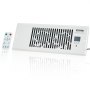 Ventilador de ventilación VEVOR, silencioso, compatible con orificios de registro de 10 x 30 cm, con control remoto y termostato, velocidad ajustable para calefacción, refrigeración y ventilación inteligente, color blanco.